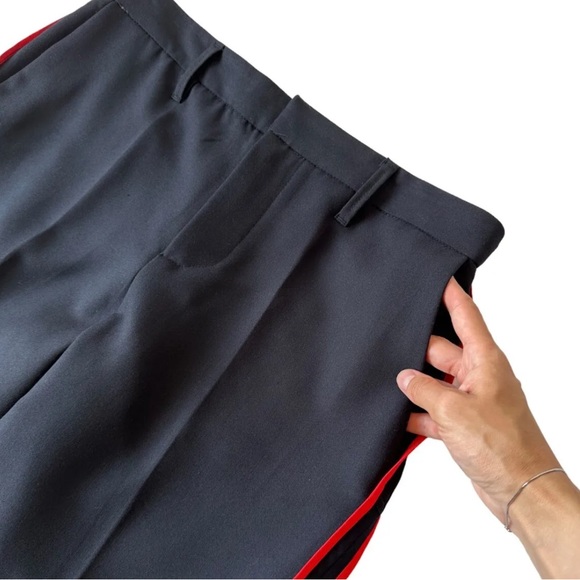 Zadig & Voltaire black Pomelo trousers w/ red stripe Size 36 - Picture 5 of 12